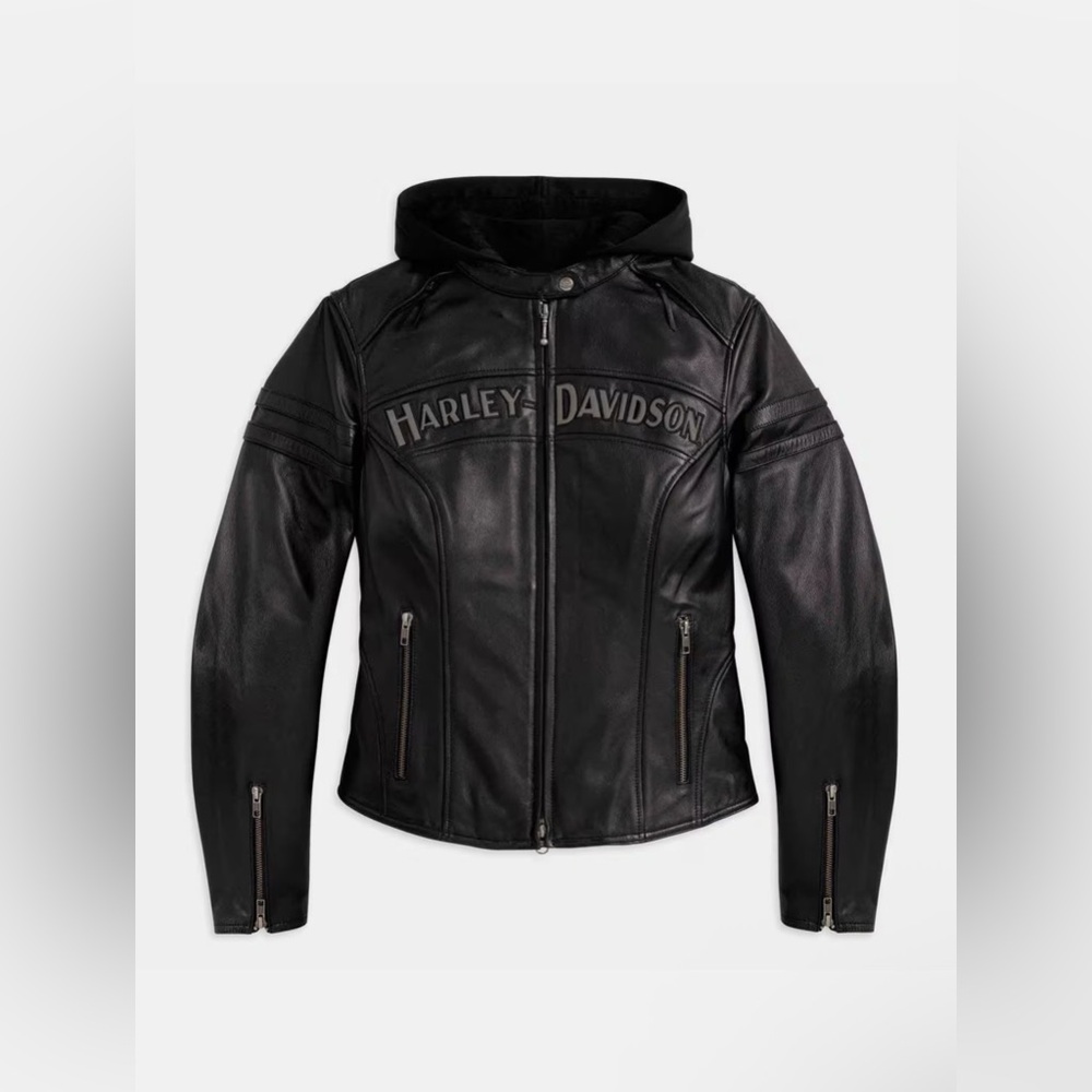Harley-Davidson Women's Miss Enthusiast Black Leather Jacket 3 in 1
